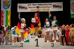 Tanzmariechen Junioren: 1. Platz Linn Sophie Endema, 2. Platz Luana Kristin Greßler | Foto: Stefan Klausing